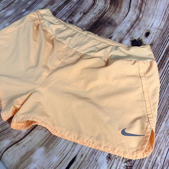 Nike Running Shorts Womens Size 2XL XXL Orange Dri Fit Crew Gym Run Casual Melon - Picture 3 of 13